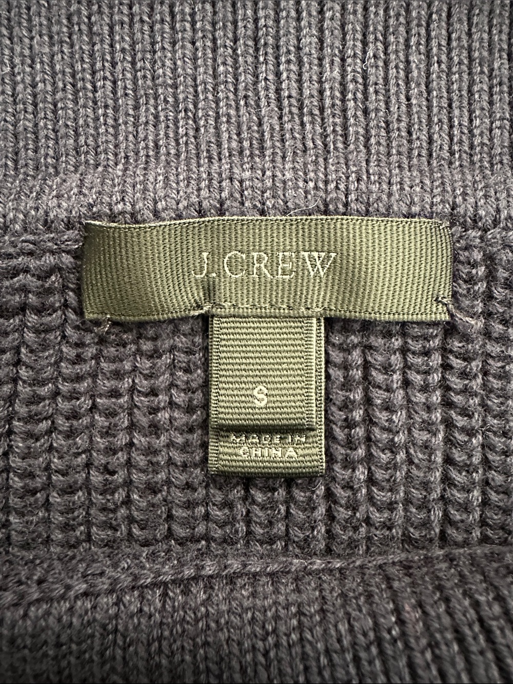 J. Crew Navy Boat Neck Ribbed Sweater - Picture 2 of 3